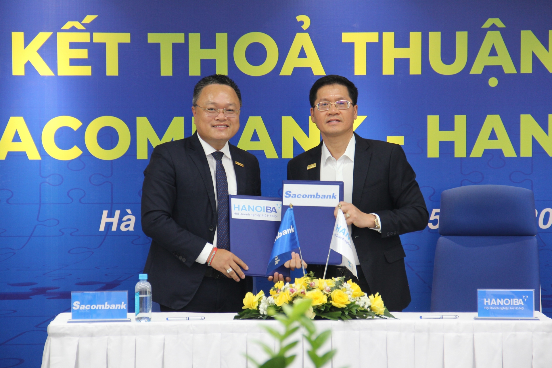 LỄ KÝ KẾT THOẢ THUẬN HỢP TÁC GIỮA HANOIBA - SACOMBANK