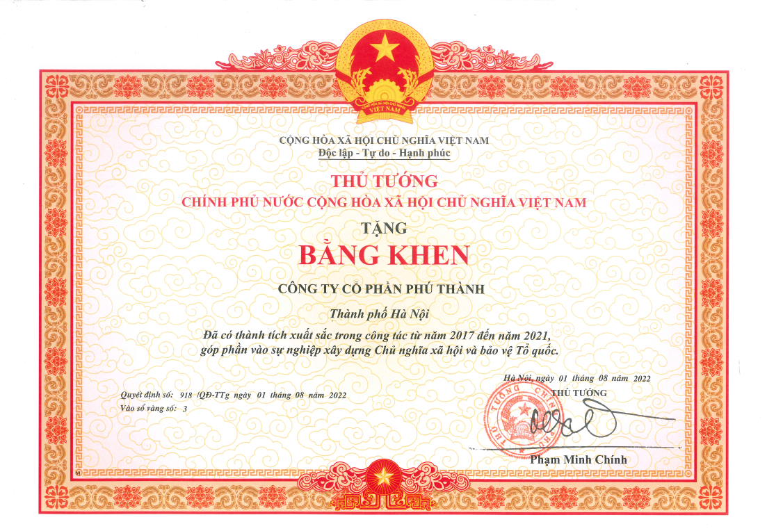 CÔNG TY CỔ PHẦN PHÚ THÀNH