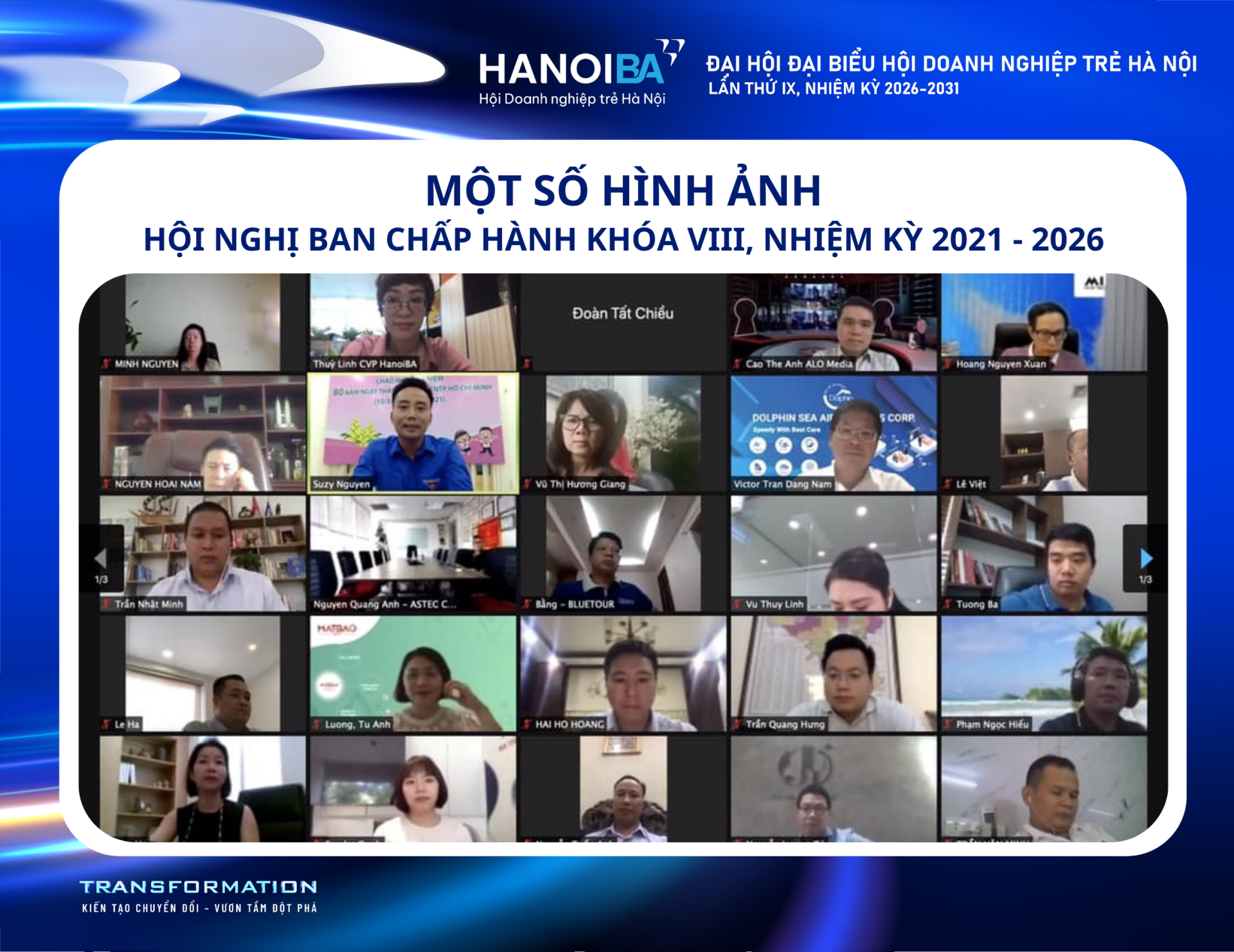 NHÌN LẠI HÀNH TRÌNH  HANOIBA KHOÁ VIII QUA CÁC KỲ HỘI NGHỊ BCH