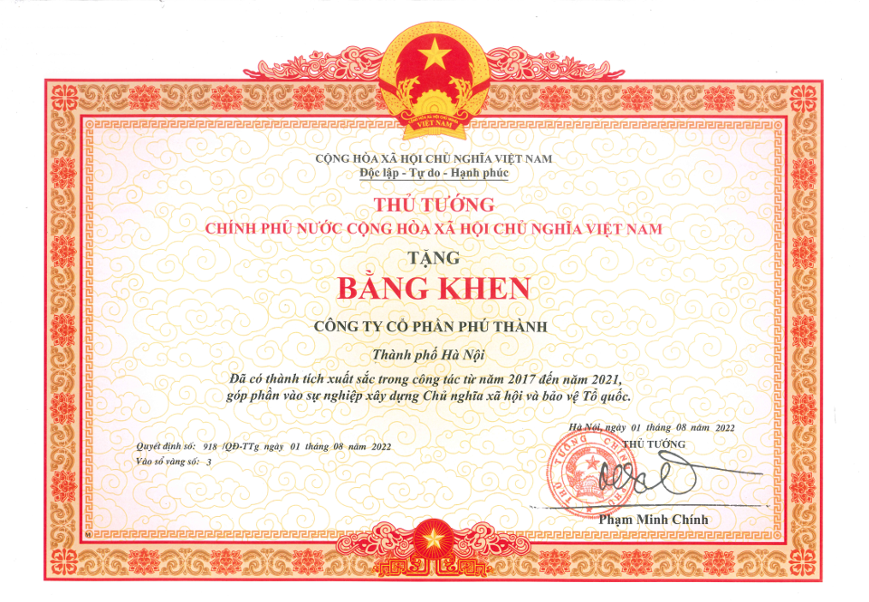 CÔNG TY CỔ PHẦN PHÚ THÀNH