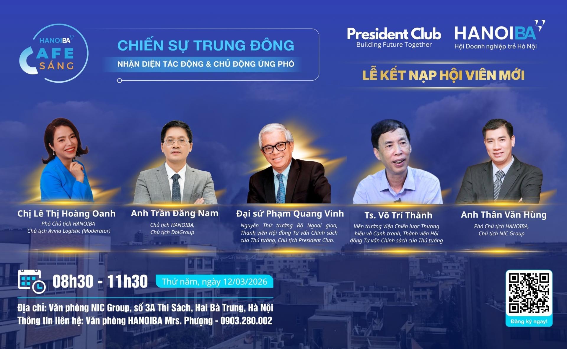 [HANOIBA CAFE SÁNG] CHIẾN SỰ TRUNG ĐÔNG – NHẬN DIỆN TÁC ĐỘNG & CHỦ ĐỘNG ỨNG PHÓ