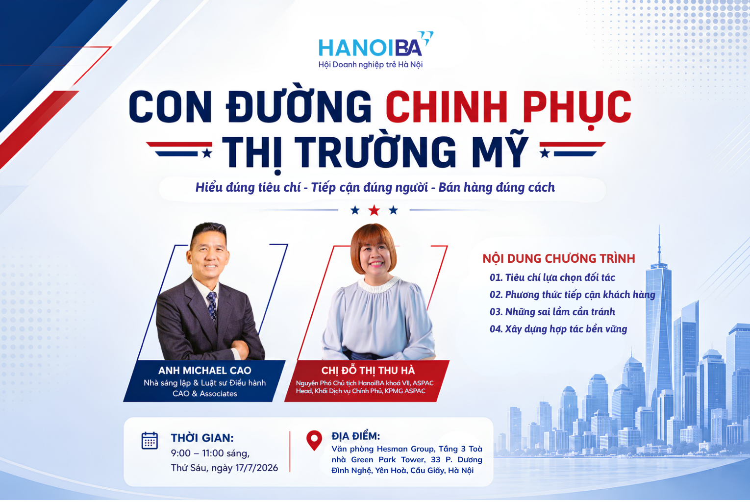 CON ĐƯỜNG CHINH PHỤC THỊ TRƯỜNG MỸ