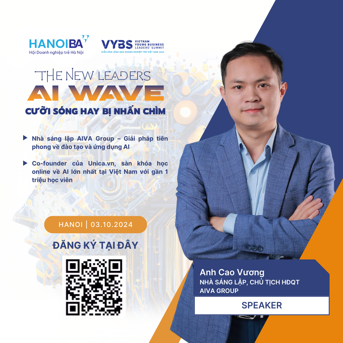 GIỚI THIỆU DIỄN GIẢ CỦA DIỄN ĐÀN VYBS THE NEW LEADERS: AI WAVE - 