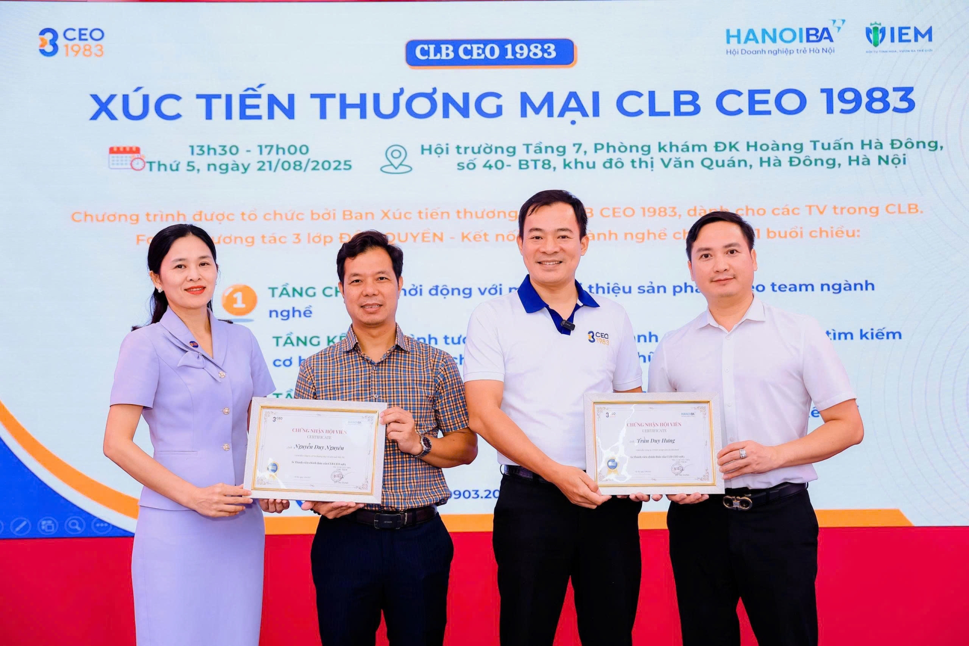 BẢN TIN HOẠT ĐỘNG HANOIBA (20/08 - 22/08/2025)