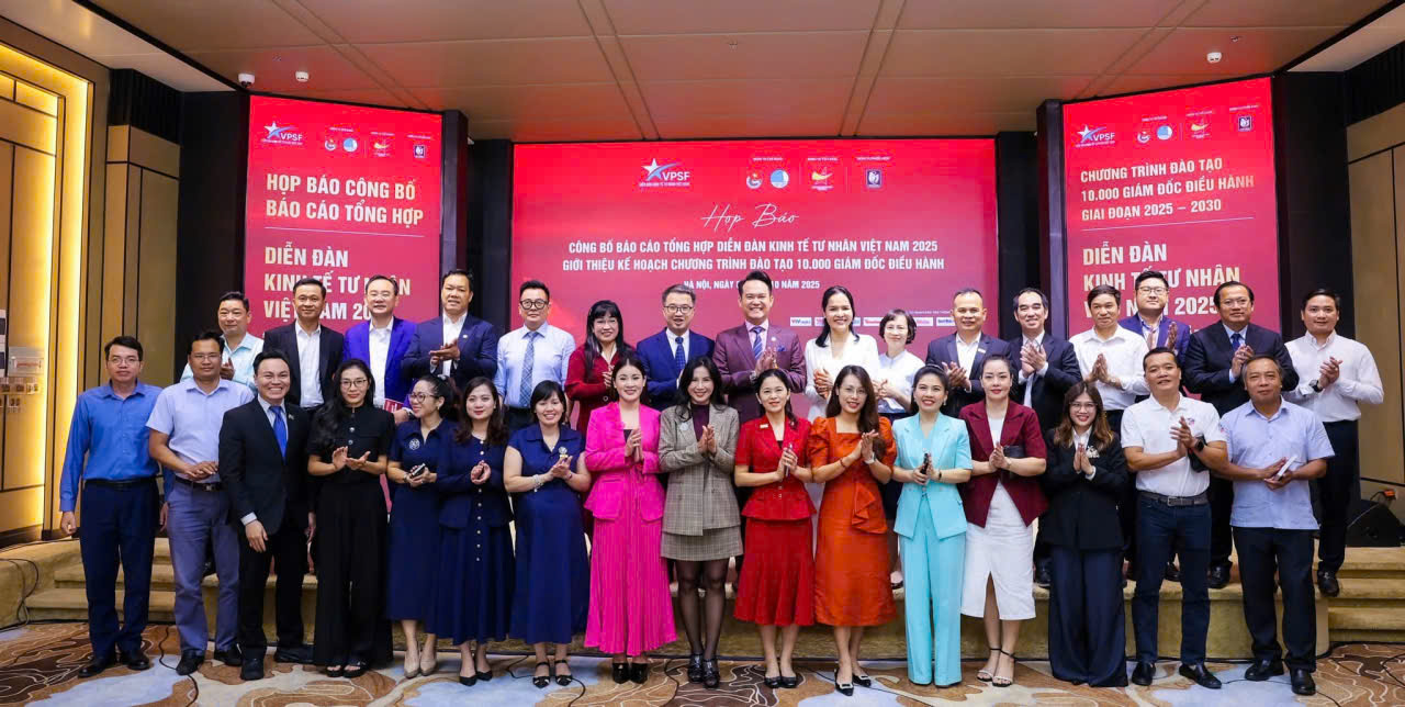 HỘI DOANH NHÂN TRẺ VIỆT NAM CÔNG BỐ BÁO CÁO TỔNG HỢP DIỄN ĐÀN KINH TẾ TƯ NHÂN VIỆT NAM 2025