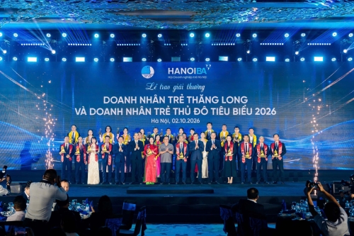 LỄ TRAO GIẢI THƯỞNG TOP10 DOANH NHÂN TRẺ THĂNG LONG & TOP30 DOANH NHÂN TRẺ THỦ ĐÔ TIÊU BIỂU 2026