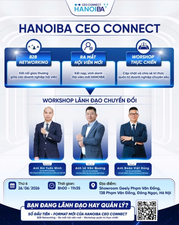 HỘI DOANH NGHIỆP TRẺ HÀ NỘI RA MẮT HANOIBA CEO CONNECT