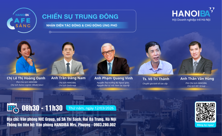 [HANOIBA CAFE SÁNG] CHIẾN SỰ TRUNG ĐÔNG – NHẬN DIỆN TÁC ĐỘNG & CHỦ ĐỘNG ỨNG PHÓ