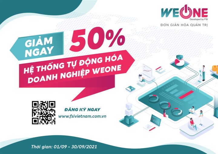 Chương trình khuyến mại dành cho HANOIBA, giảm giá 50% khi đăng ký sử dụng hệ thống tự động hóa doanh nghiệp WEONE