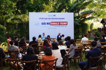 CAFE SÁNG CÙNG HANOIBA: GIẢI MÃ DONALD TRUMP - CƠ HỘI HAY THÁCH THỨC CHO DOANH NGHIỆP VIỆT - LỄ KẾT NẠP HỘI VIÊN MỚI HANOIBA