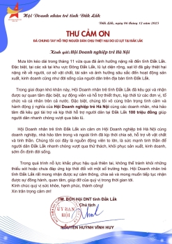 [HANOIBA] ỦNG HỘ GẦN 1 TỶ ĐỒNG HỖ TRỢ ĐỒNG BÀO VÙNG LŨ 2025